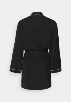 Anna Field Amanda Satin Dressing Gown - Albornoz - Black -Anna Field 02d6ba585165492c8f07ab44f0a3d177