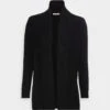 Anna Field Ribbed Fold Collar - Chaqueta De Punto - Black