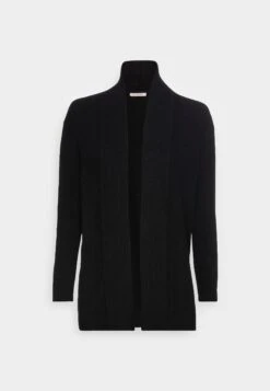 Anna Field Ribbed Fold Collar - Chaqueta De Punto - Black