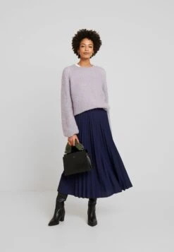 Anna Field Plisse A-Line Midi Skirt - Falda Acampanada - Maritime Blue -Anna Field 209f8122023c493e962f16a4f655345c