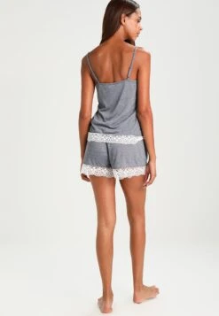 Anna Field Sarah Short Pj Set- Pijama - Off-White/Dark Blue -Anna Field 33d0e936af774883bb2b5a180610a668