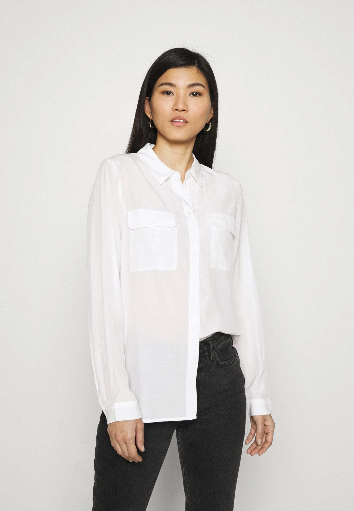 Anna Field Basic Blouse With Front Pockets - Camisa - Offwhite 3 Anna Field Basic Blouse With Front Pockets - Camisa - Offwhite