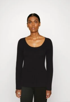 Anna Field Button Detail - Jersey De Punto -Black