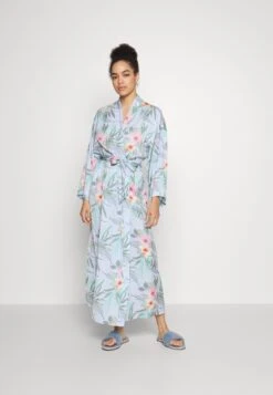Anna Field Floral Robe - Albornoz - Blue