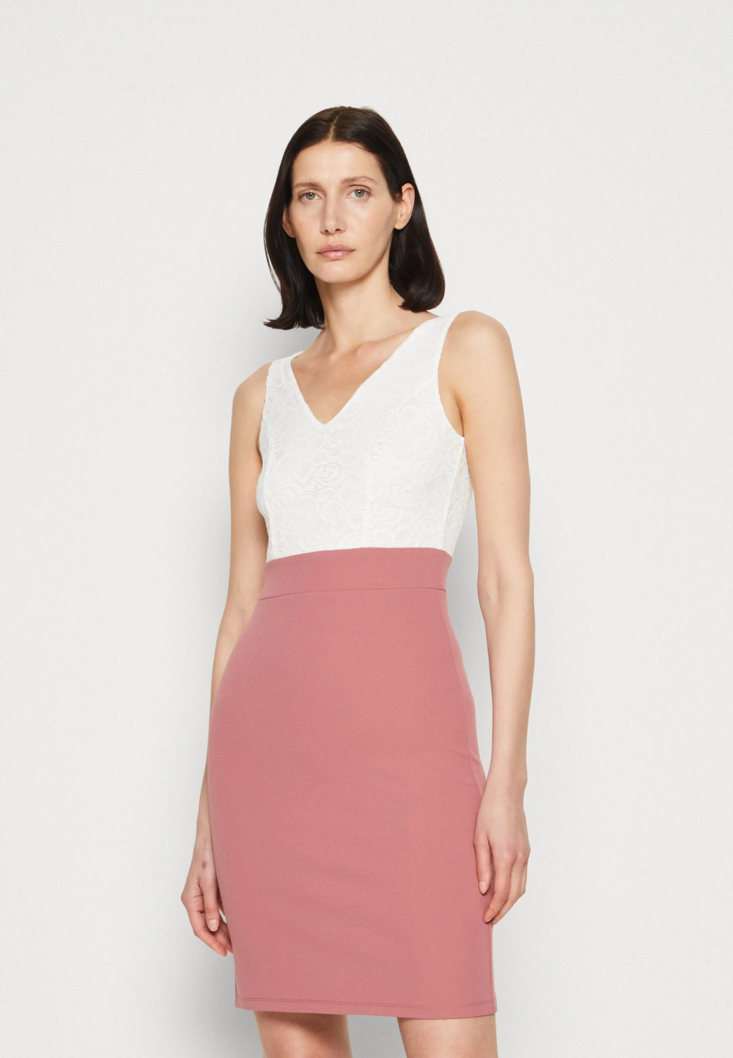 Anna Field Vestido Ligero - White/Pink 3 Anna Field Vestido Ligero - White/Pink