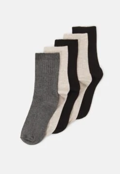 Anna Field 5 Pack - Calcetines - Beige/Black/Grey